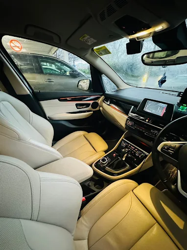 Cream leather seating